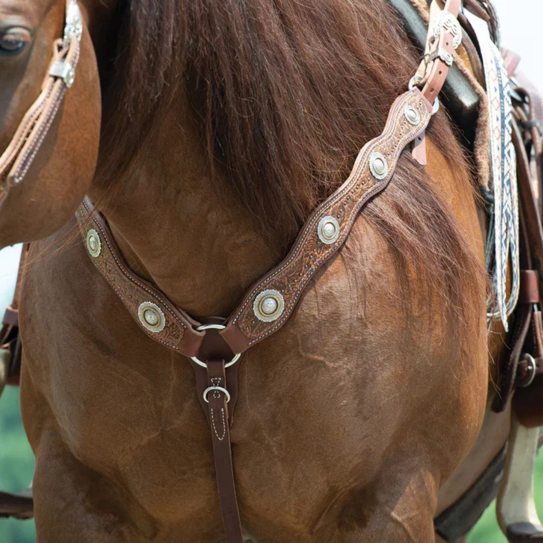 Lot De Quincaillerie Western – Boucles Conway, Pièces De Harnais Et Bride En Cuir