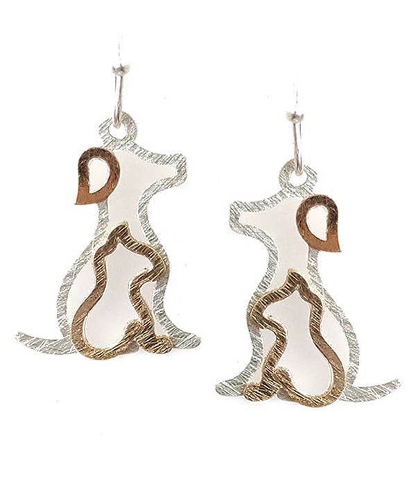 ( L664 ) PET LOVERS SCRATCH DISC EARRING