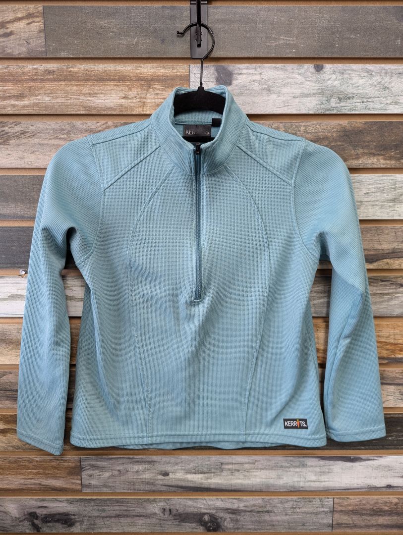 USED Kerrits Youth Seafoam Long Sleeved Riding Top Medium Seafoam