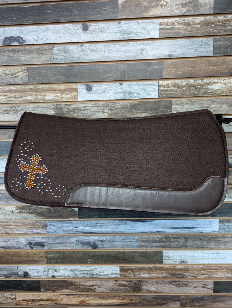 Tough1 Western Saddle Pad 32" X 32" Brown
