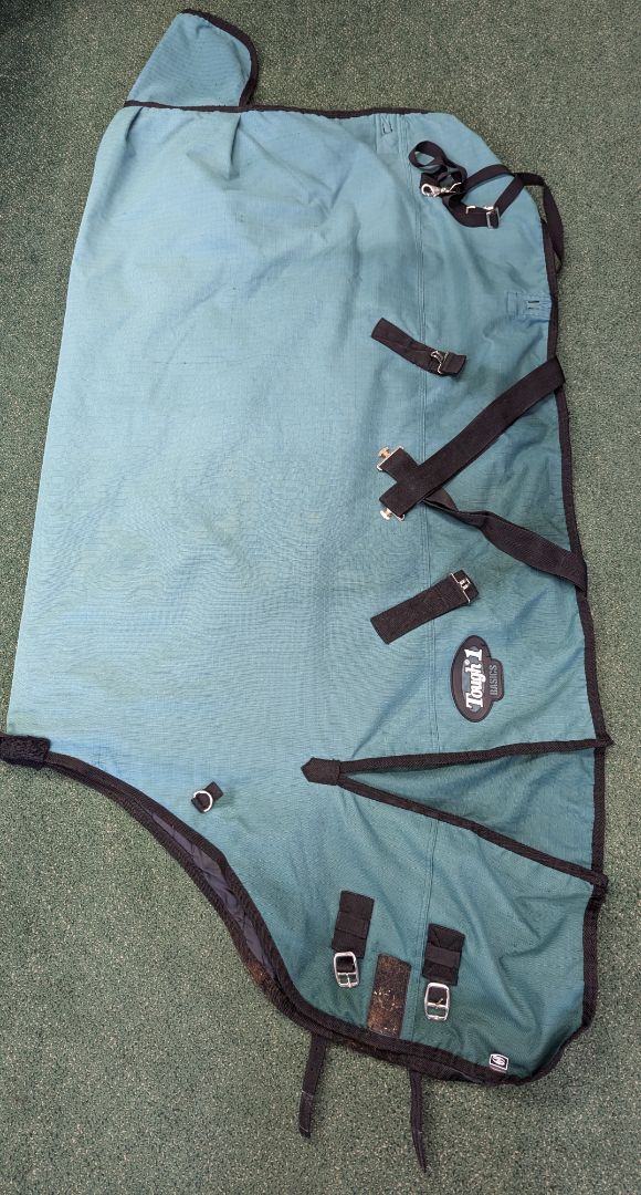 USED Tough1 Blanket with Nylon Straps 69” Green