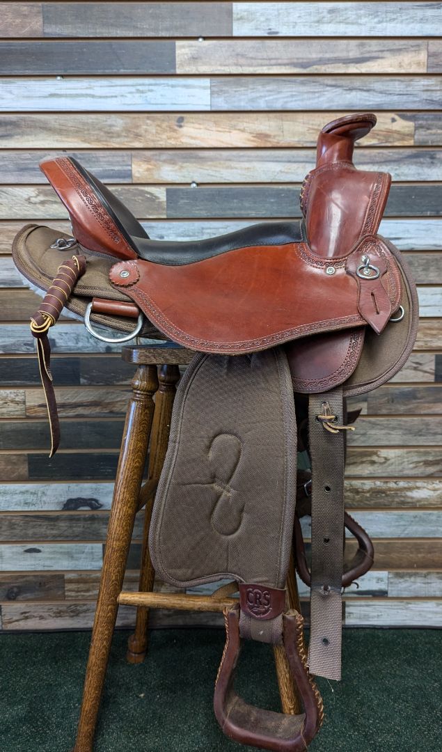USED Crest Ridge Saddlery Sentry Lite Trail Saddle 16" Brown