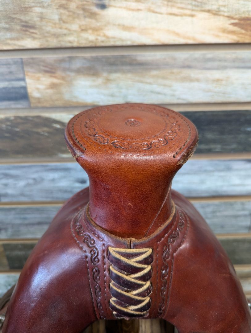 USED Crest Ridge Saddlery Sentry Lite Trail Saddle 16" Brown