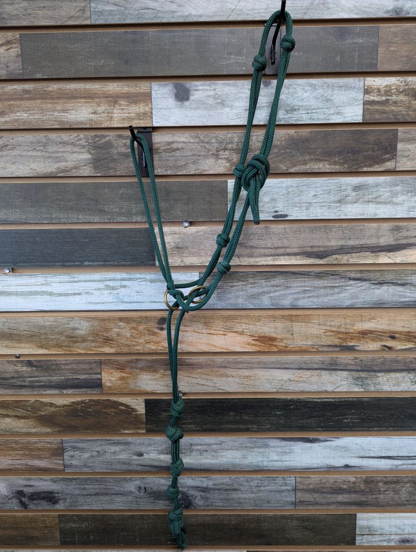 USED Nylon Side Pull Halter Horse Green