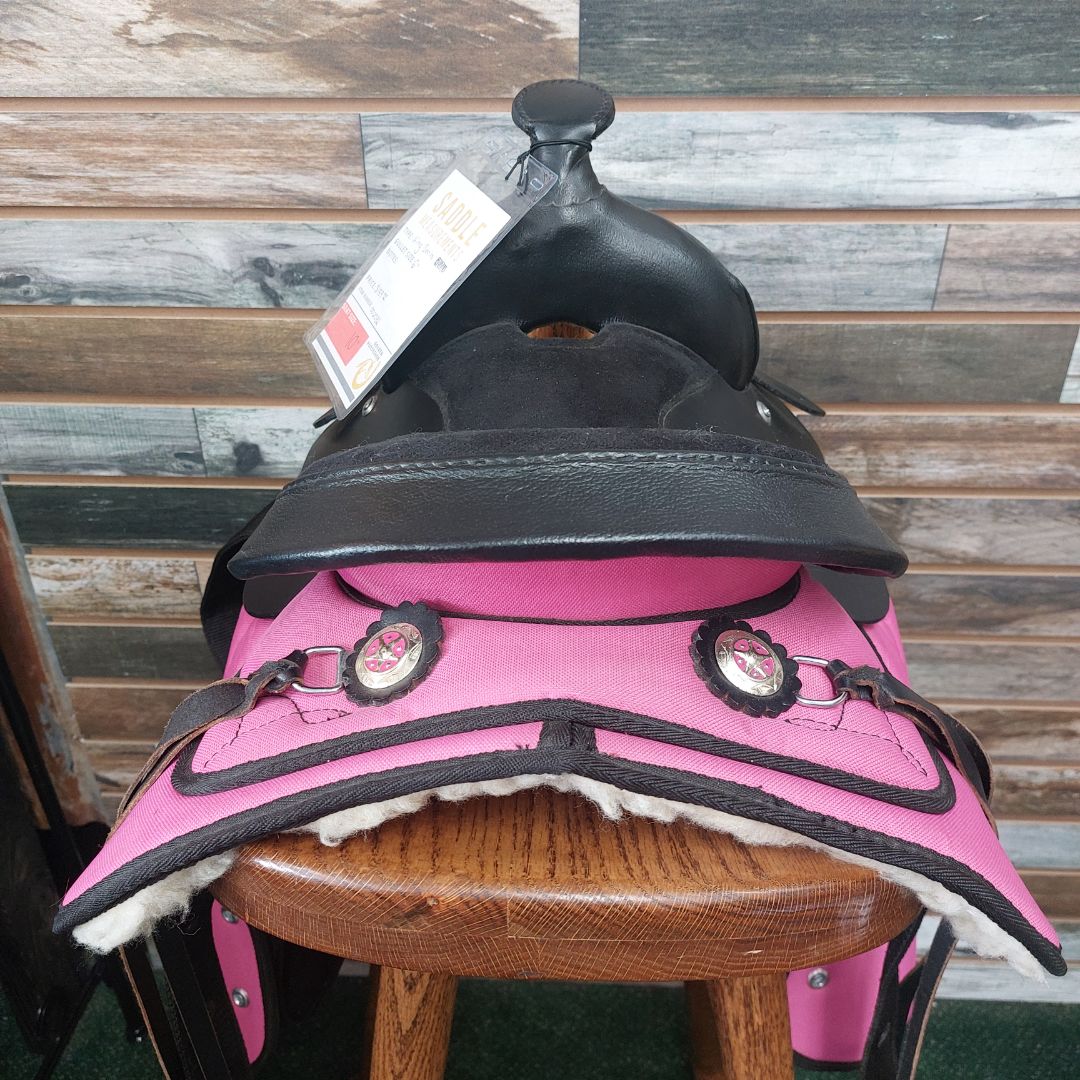 King Series Eclipse Barrel Saddle 10" Pink/Black