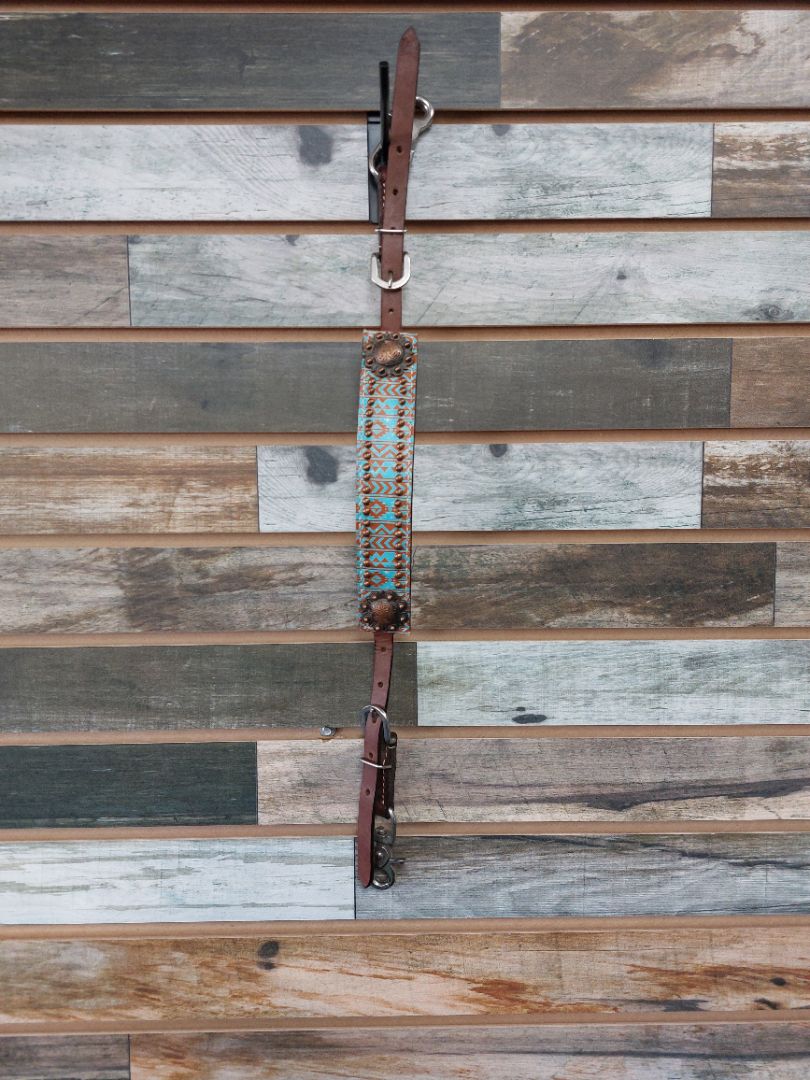 USED Wither Strap Medium Oil With Copper & Blue