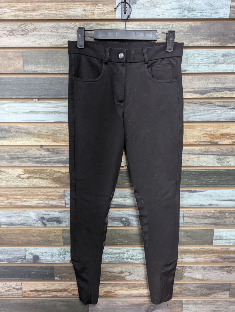 USED HR Farm Knee Patch Breeches 26 Black