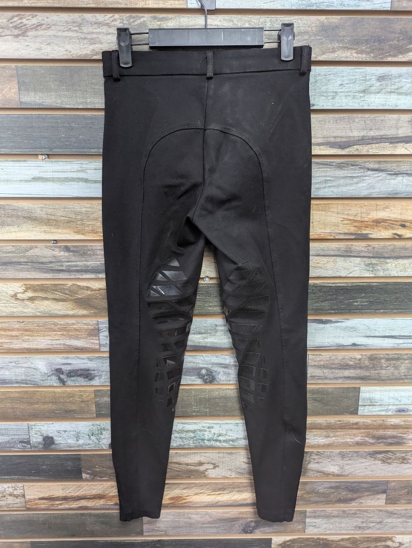 USED HR Farm Knee Patch Breeches 26 Black