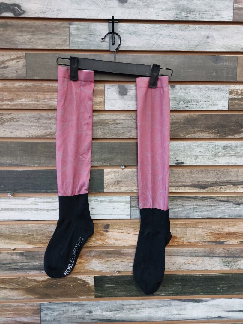 USED Noble Equestrian Ladies Socks Black/Pink