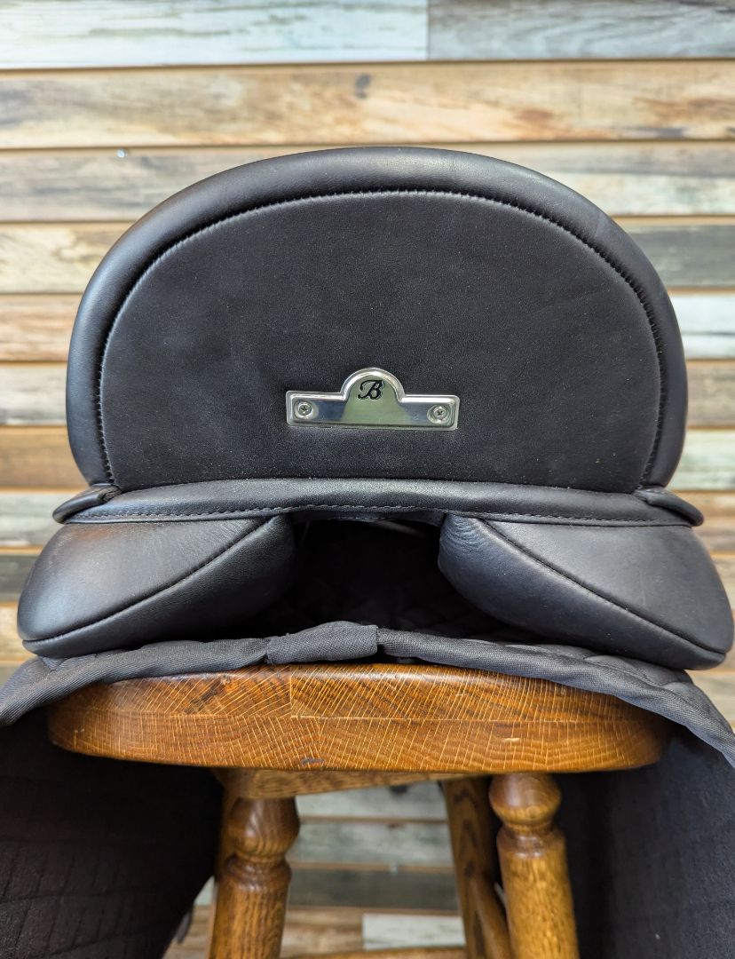 USED Bates Luxe Leather Dressage Saddle 18” Black
