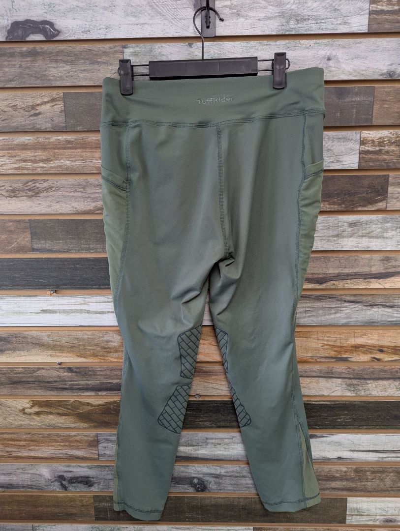 USED TuffRider Knee Patch English Breeches XL Green