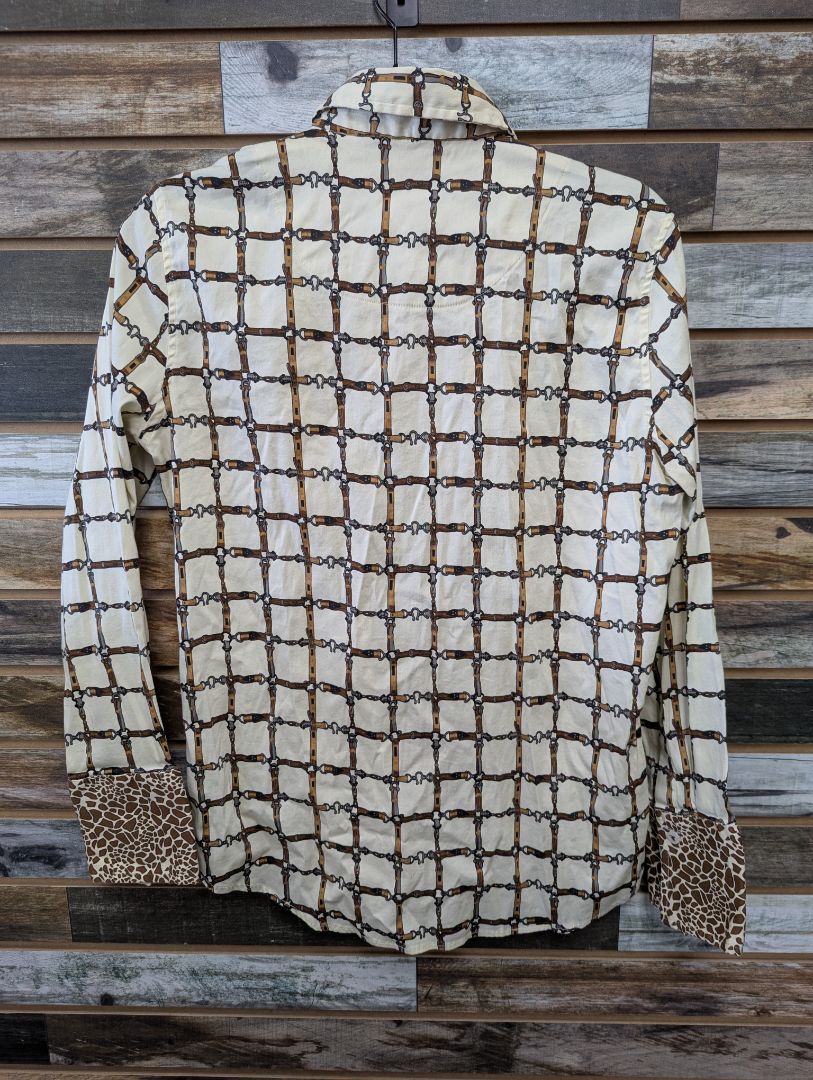 USED Tizzie Ladies English Riding top Large Cream/Brown