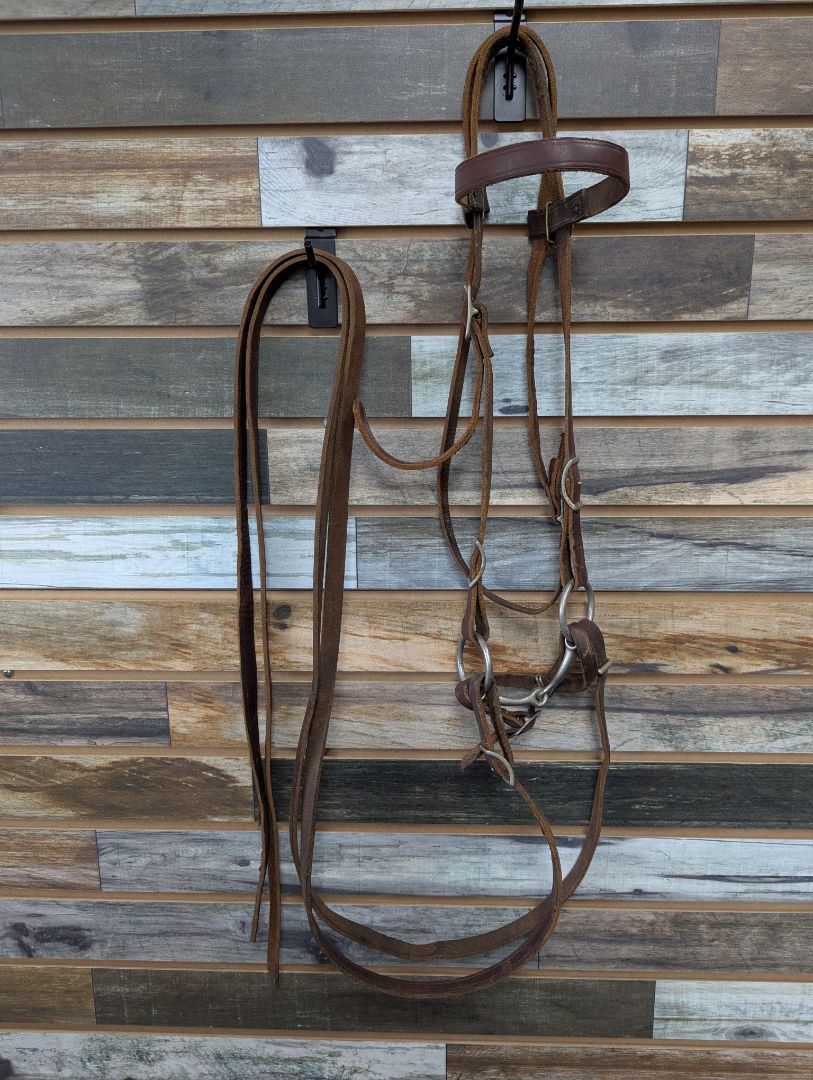 USED Pony Bridle, Split Reins, & Bit Pony Medium Oil