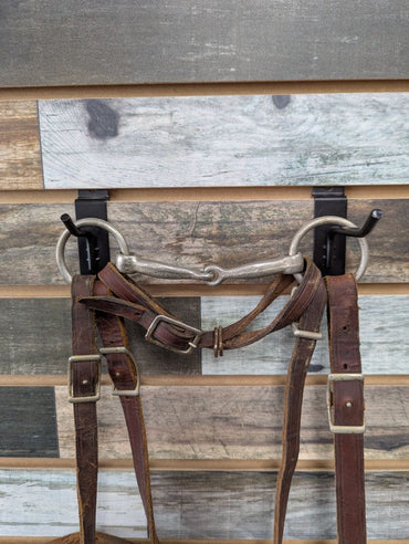 USED  Pony Bridle, Split Reins, & Bit Pony Medium Oil