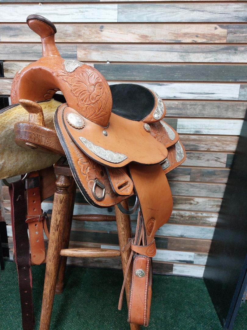 USED Hereford Tex Tan Western Show Saddle 13" Light Oil