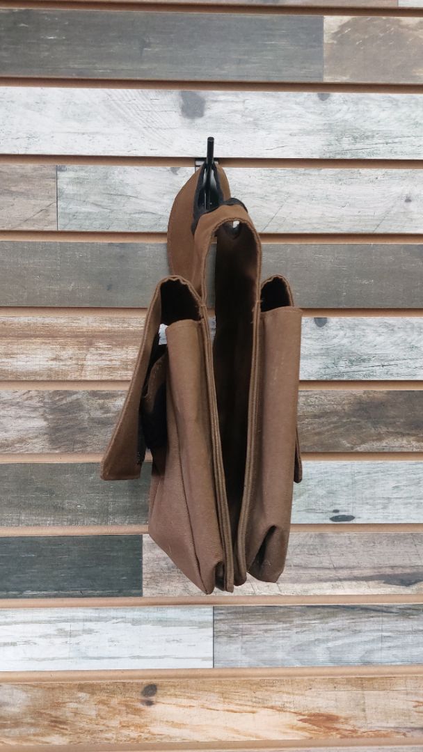 USED Golden Horseshoe Equestrian Horn Bag Brown