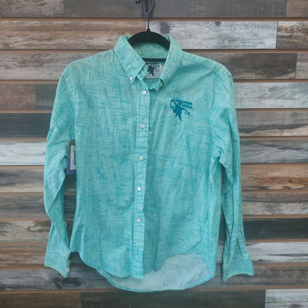 USED Cowgirl CO Longsleeve Small Mint blue