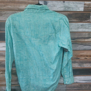 USED Cowgirl CO Longsleeve Small Mint blue
