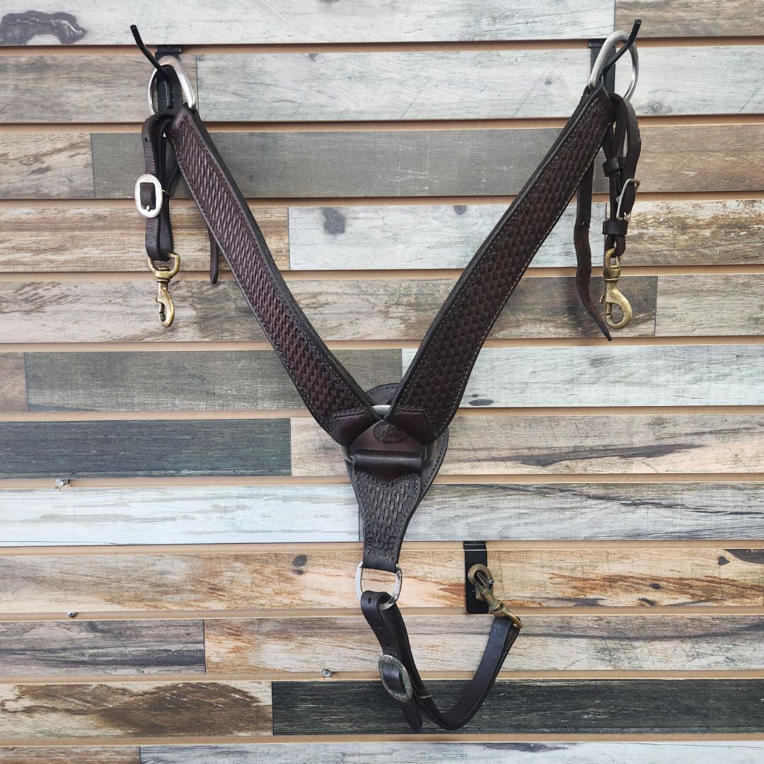 USED Cactus Saddlery Western Breast Collar Dark Oil