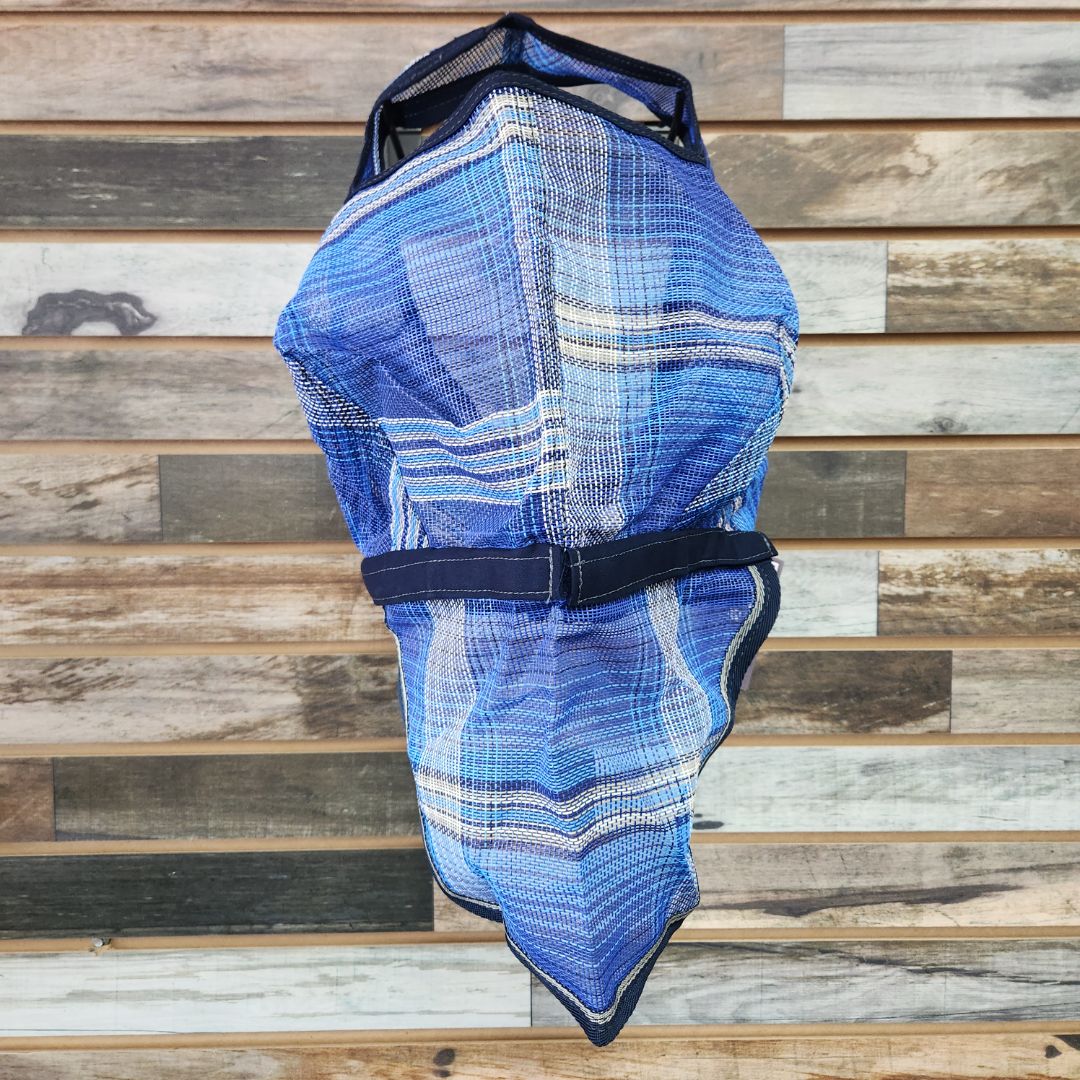 USED (New) Kensington Fly Mask Medium Blue Plaid