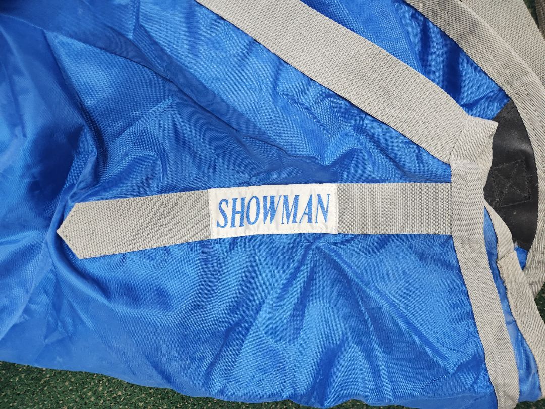 USED Showman Rain Sheet 72" Blue & Grey