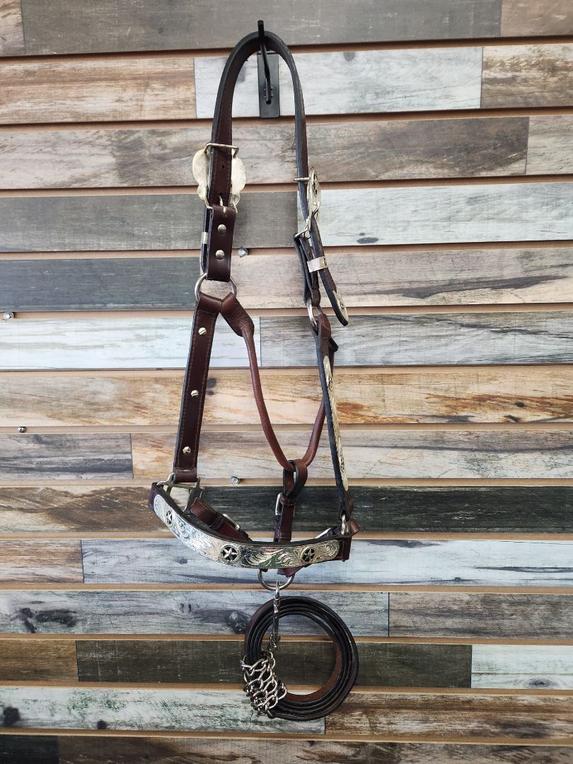 USED Show Halter with Lead Dark Oil