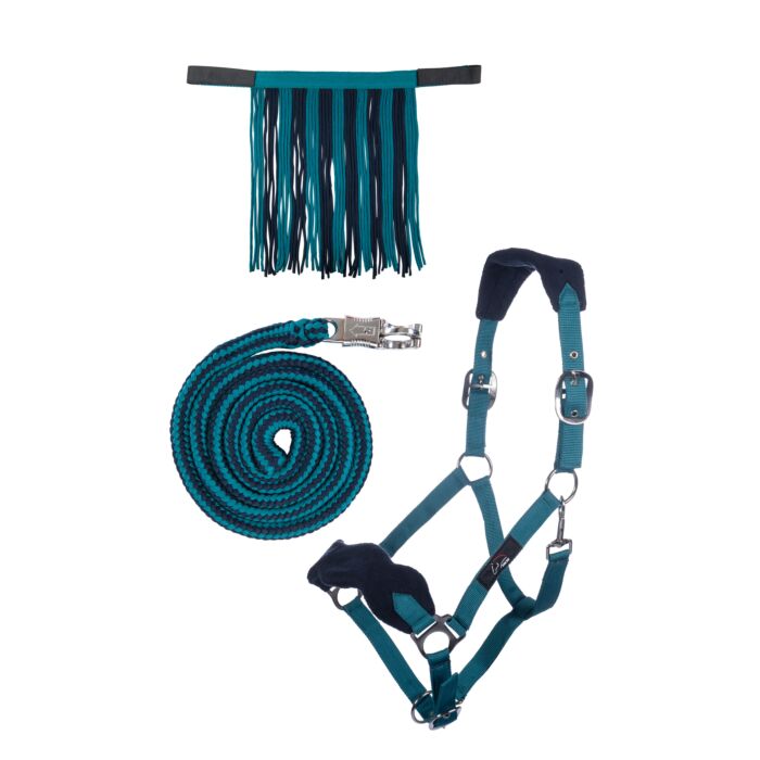 Head collar set with panic hook & fly fringe