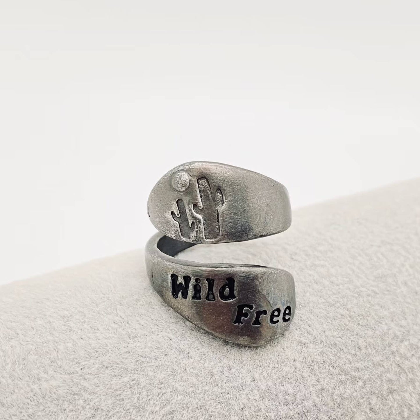 Vintage Ring Desert Night Cactus Ring