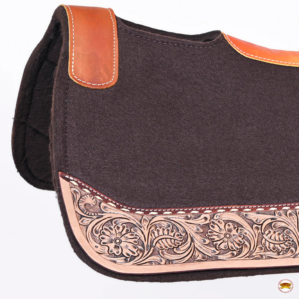 Brown Hilason Horse Saddle PAD Western Contoured Moisture Wicking