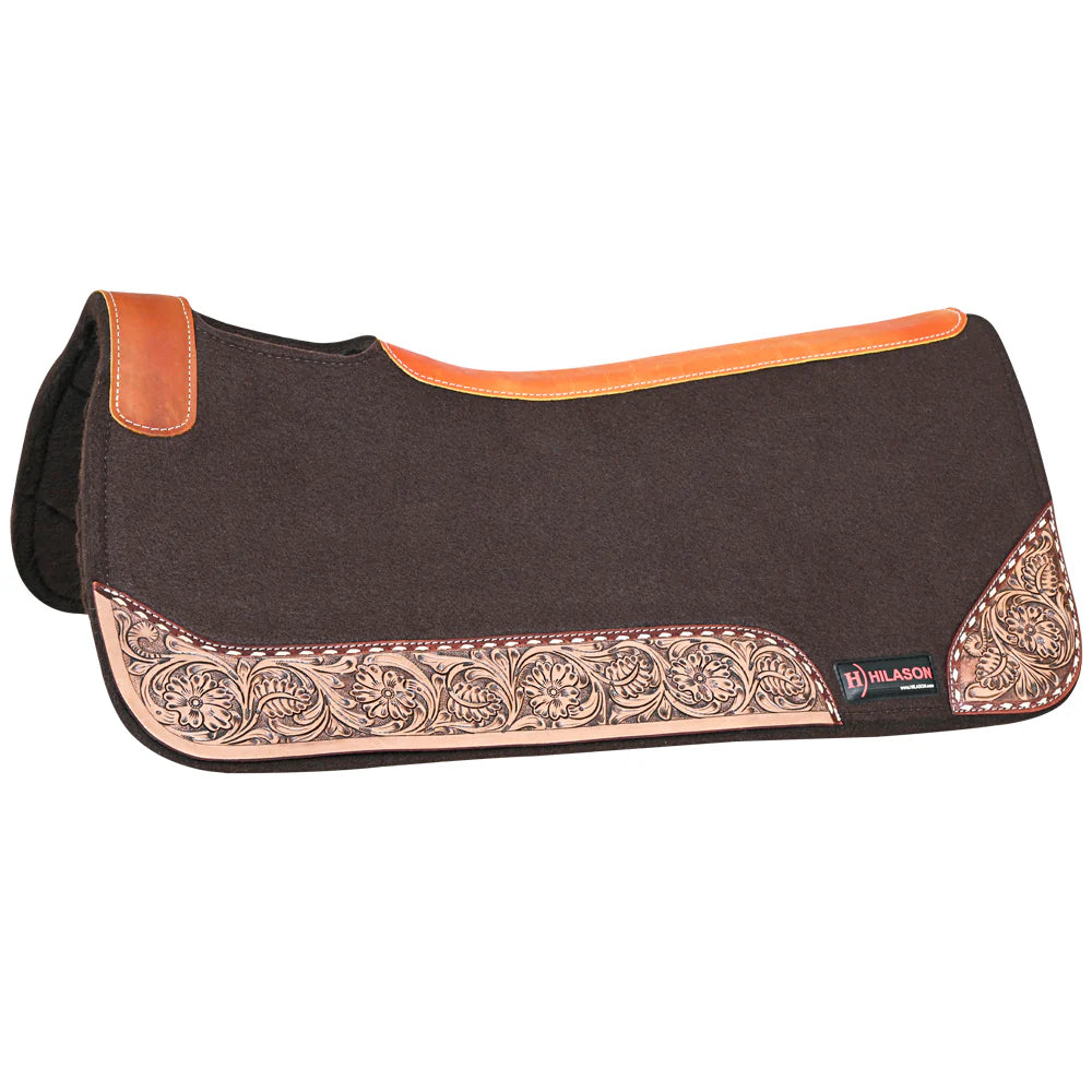 Brown Hilason Horse Saddle PAD Western Contoured Moisture Wicking