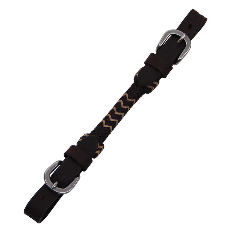 Curb Strap W/Choc RH Weave
