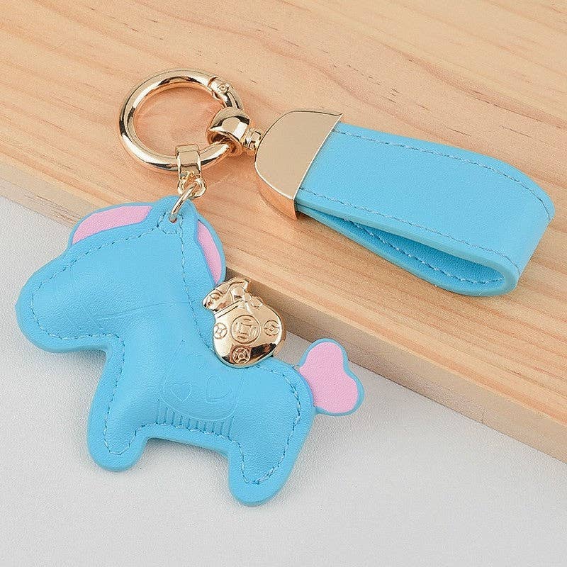 Cute Leather Pony Keychain Pendant