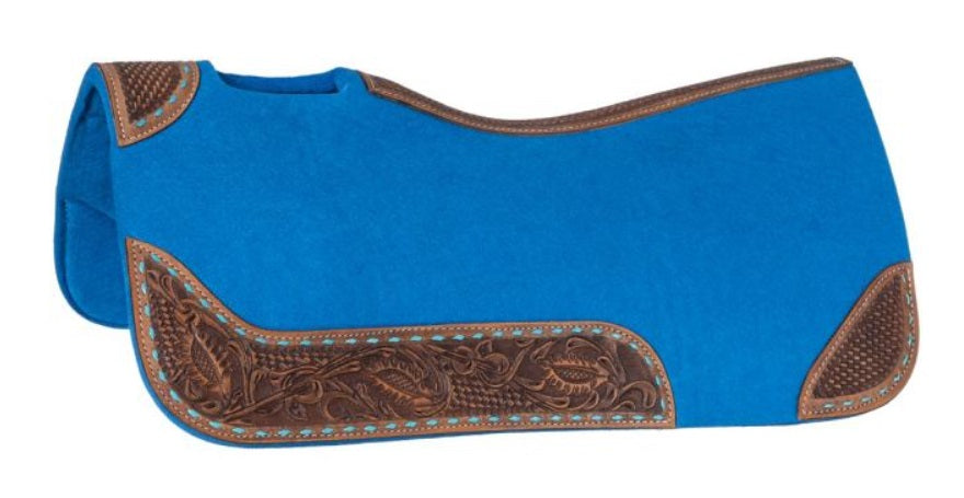 Tough 1 30X30 Buckstitch Barrel Saddle Pad Turqoise
