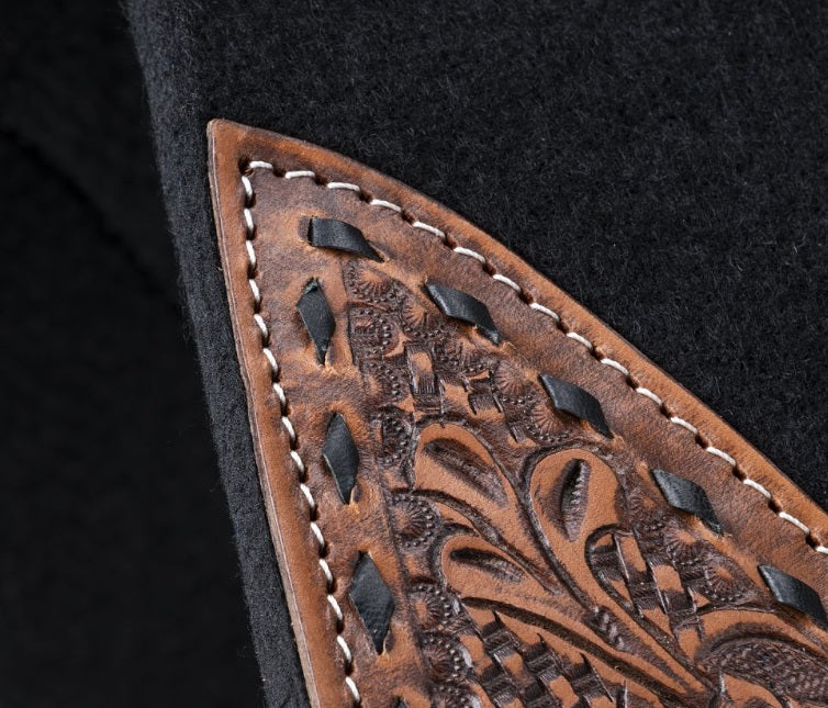 Tough 1 30X30 Buckstitch Barrel Saddle Pad Black