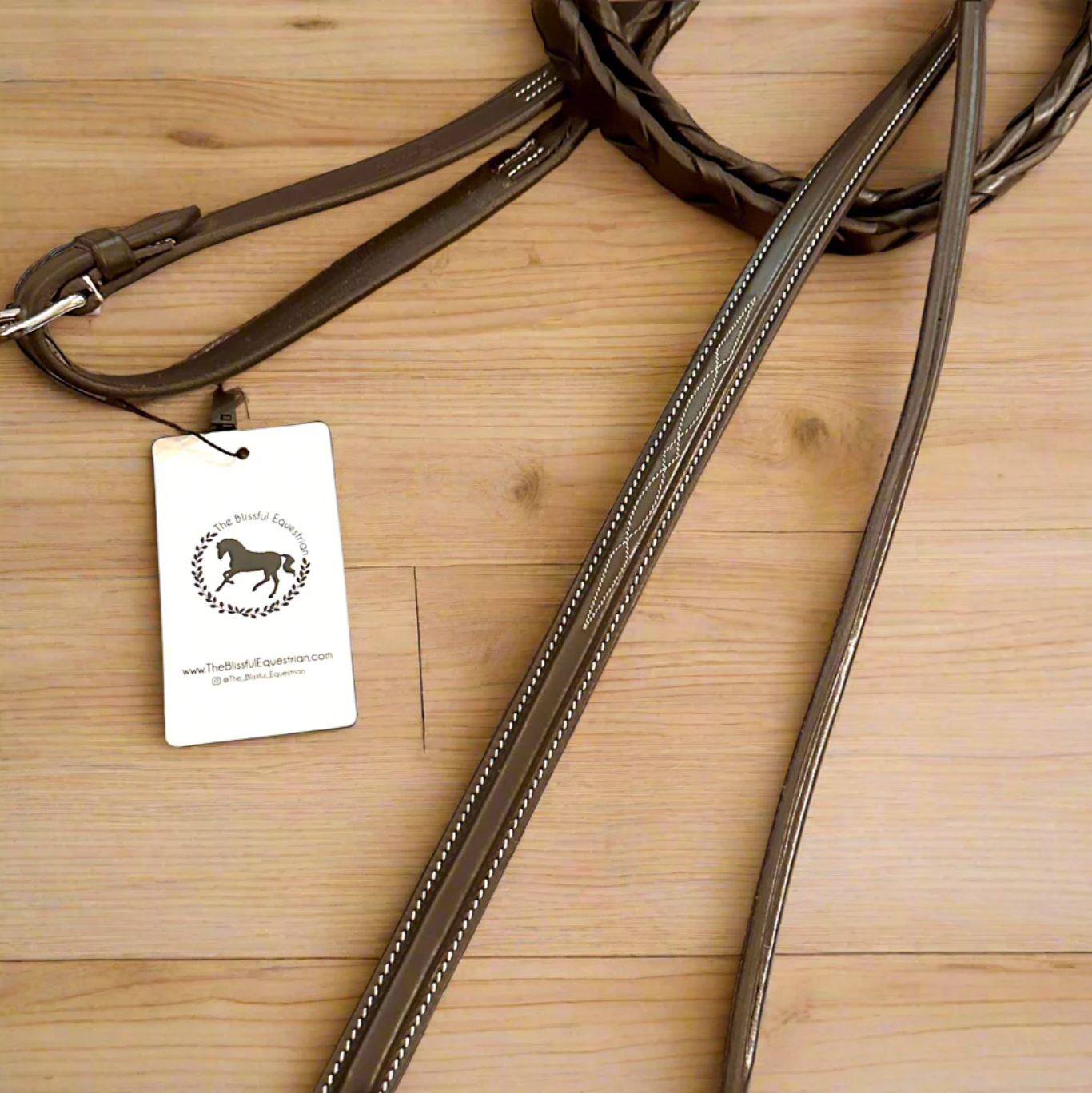 Oxford Fancy Stitch Leather Laced Reins