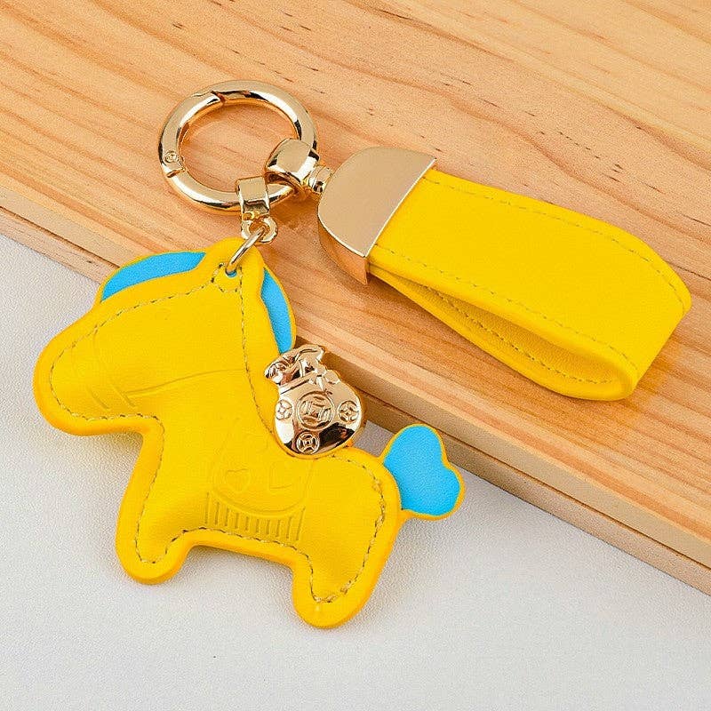 Cute Leather Pony Keychain Pendant
