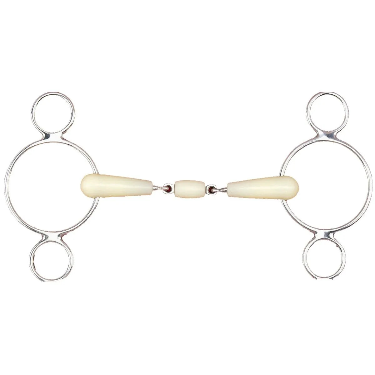 Bit Double Jointed Roller 2-Ring Gag 5.5