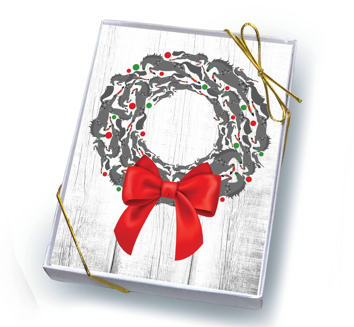Horse Boxed Christmas Cards | Wreath Jumper | 8 Holiday