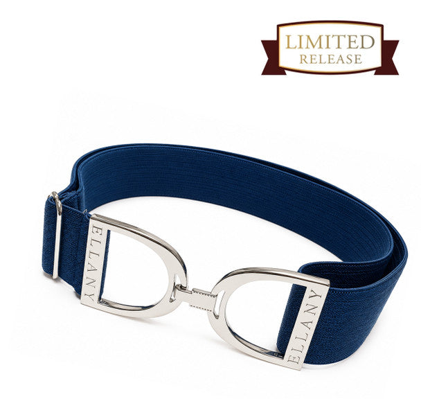 Ellany™ Elastic Belt 1.5" Petrol with with Silver Stirrup LIMITED Collection