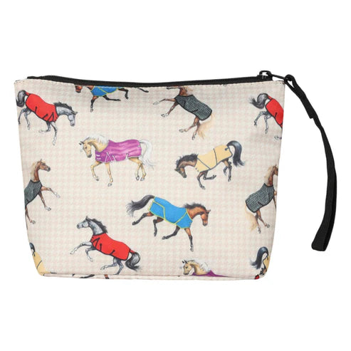 JPC - AWST Int'l Lila Horses in Blankets Accessory Bag