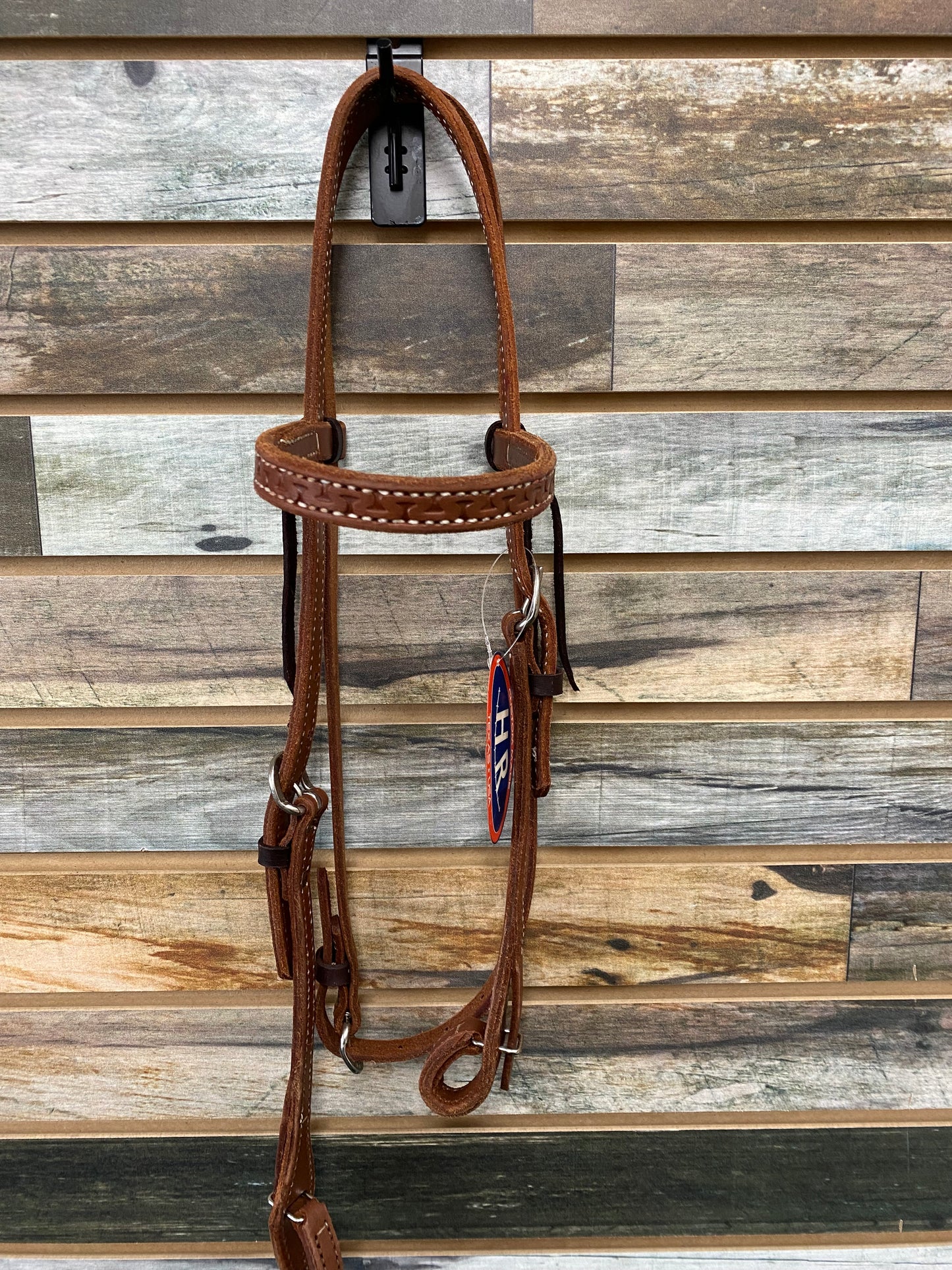 HR D&S Barbwire Browband Headstall with Quick Change