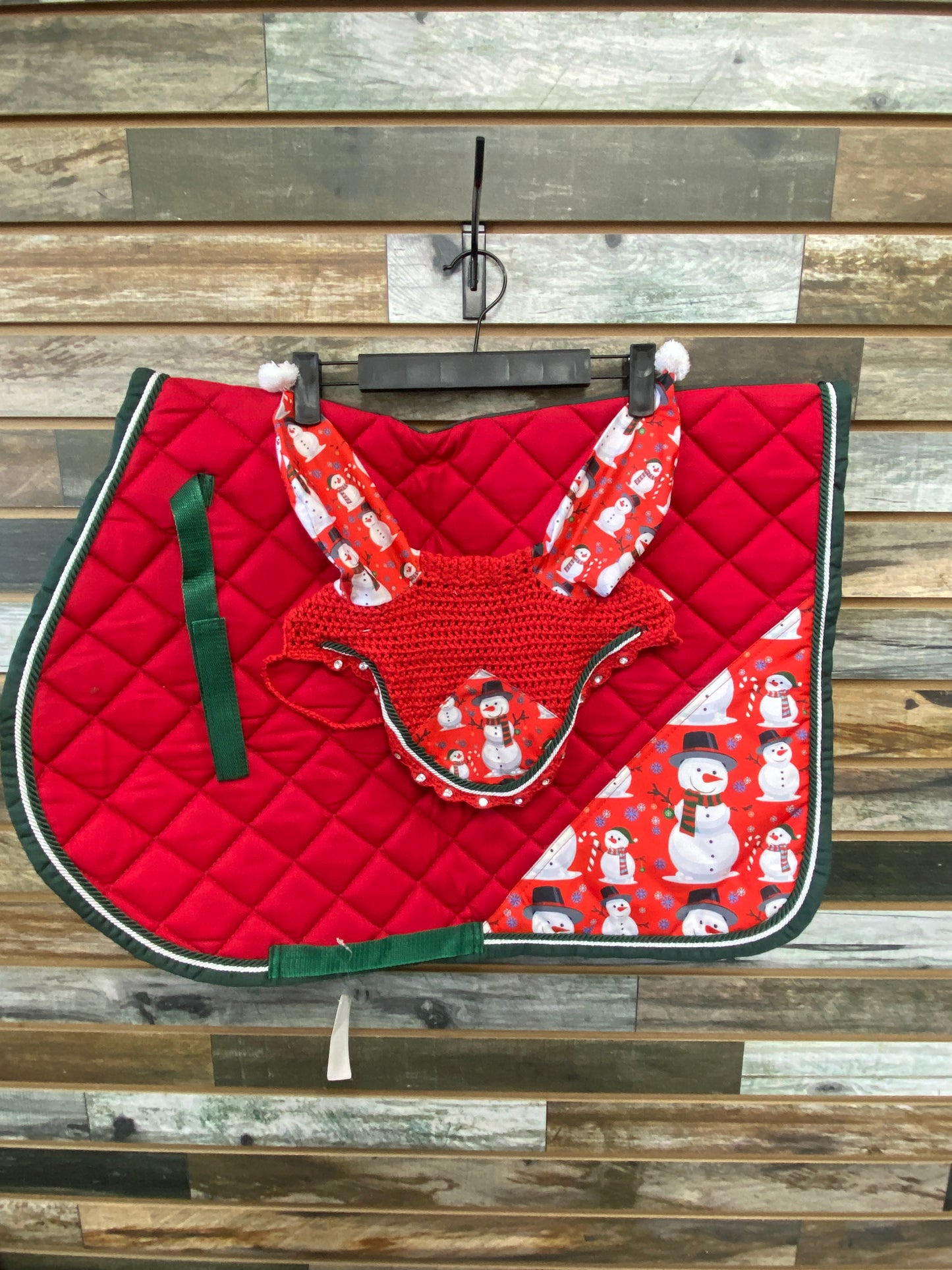 Holiday AP Saddle Pad & Ear Bonnet Set