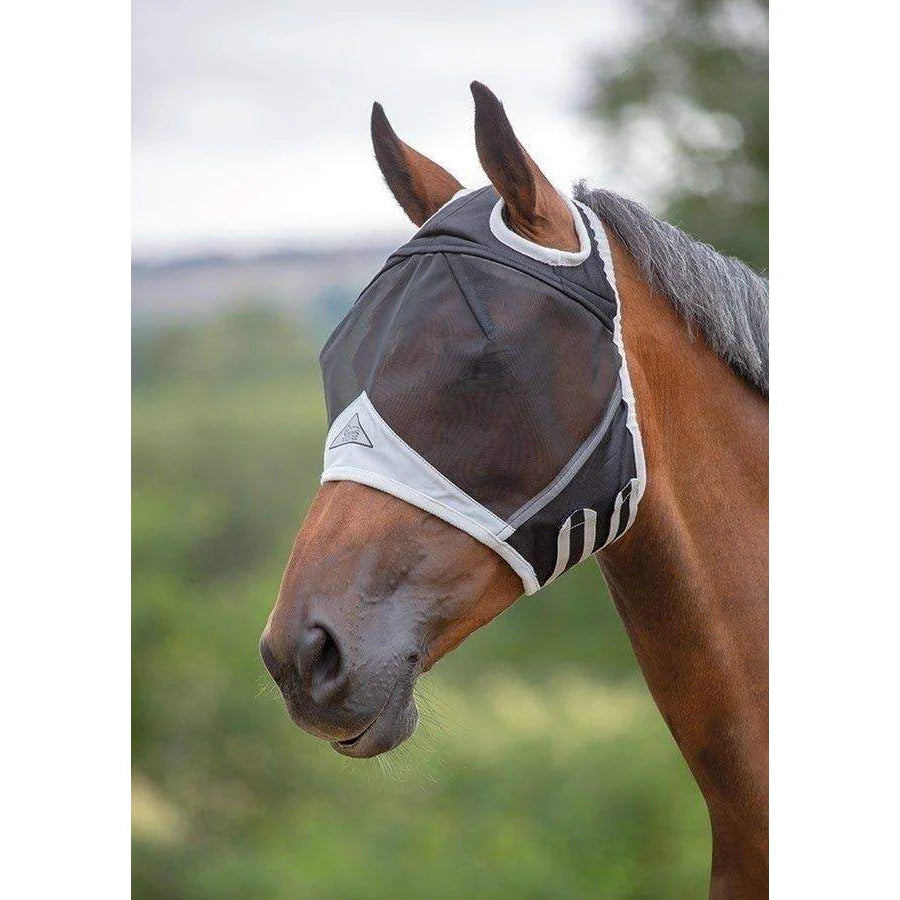 Shires - Fine Mesh Fly Mask With Ear Hole Jet
