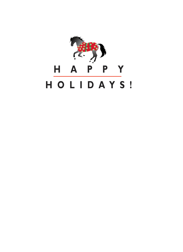 Horse Boxed Christmas Cards / Tree of Blankets / 8 Holiday