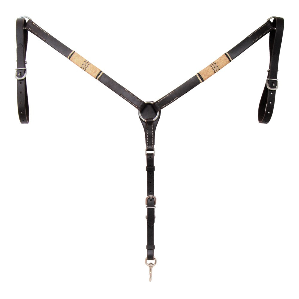 Oxbow Rawhide Braided Chocolate Breast Collar