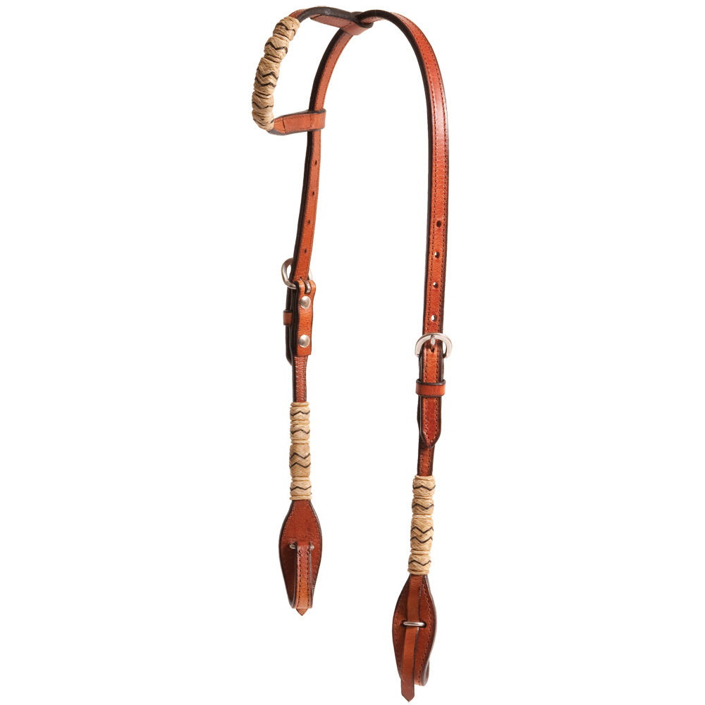 Oxbow Tack - QC Slip Ear Headstall w/ Rawhide Knotting