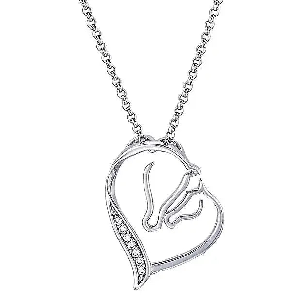 AWST Mare & Foal Horse Head Necklace