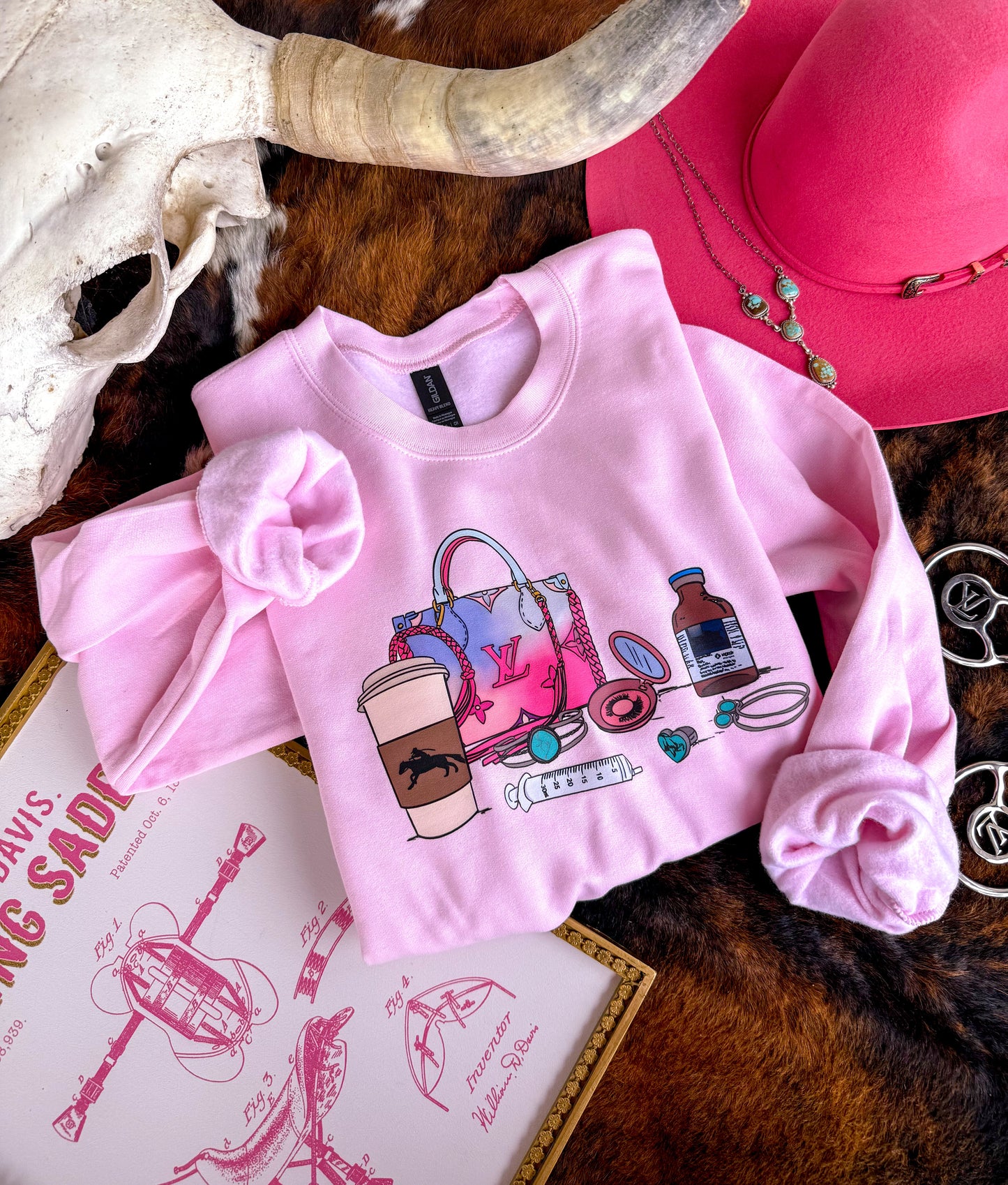 Barrel Betty Purse Sweatshirt (pink)