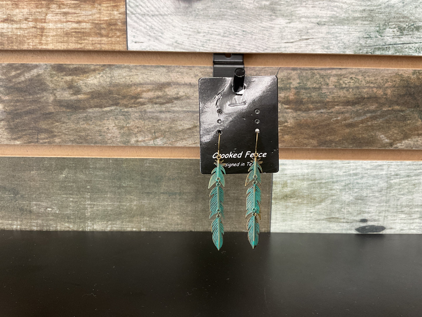 Crooked Fence Turquoise Feather
