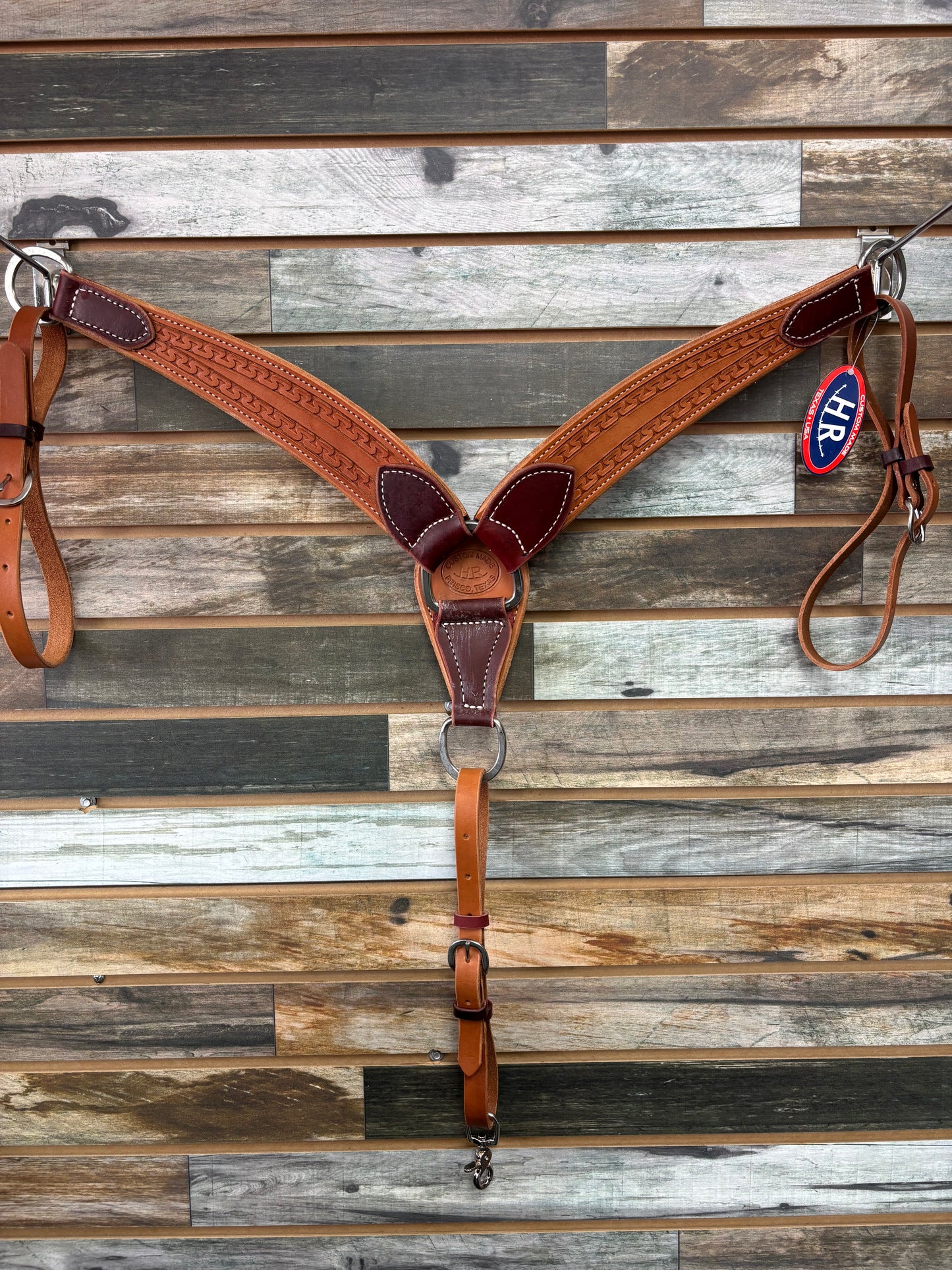 HR 2 1/2" Breast Collar Running Hand Tooled